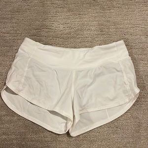 Lululemon Speed Up Shorts 2.5” White